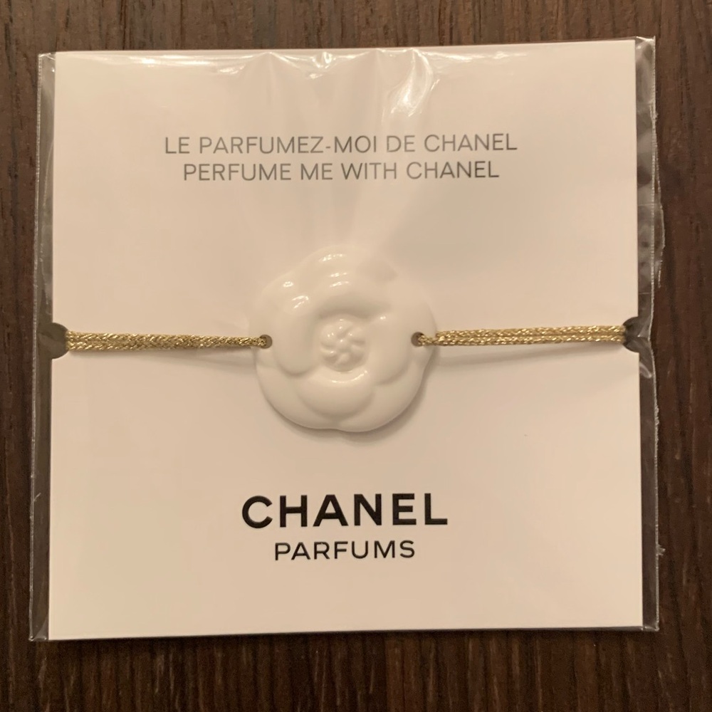 Chanel White Camellia Perfume Bracelet New